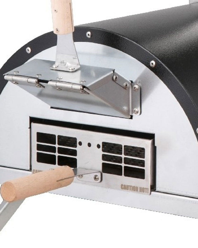 WPPO Le Peppe Portable Wood Fired Pizza Oven with Peel Black
