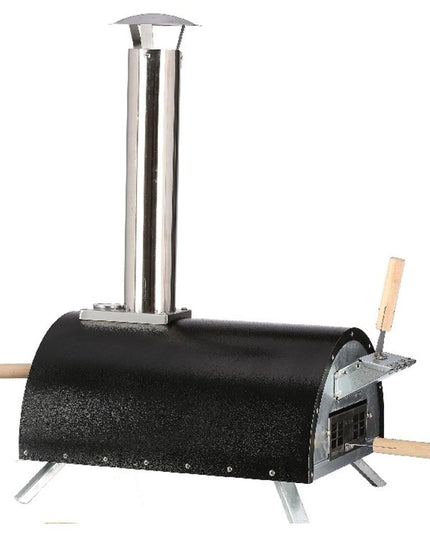 WPPO Le Peppe Portable Wood Fired Pizza Oven with Peel Black