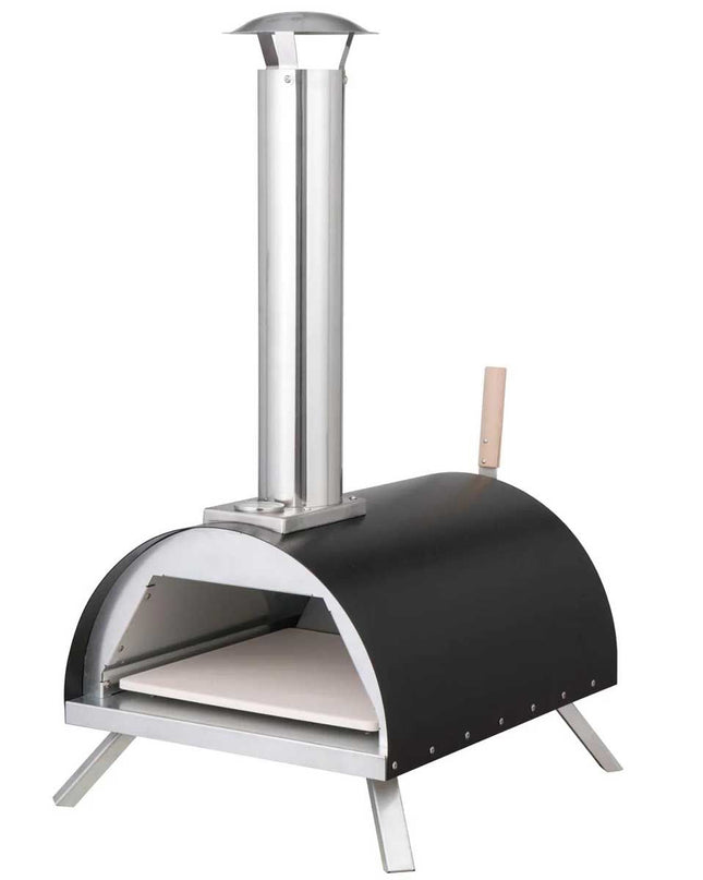 WPPO Le Peppe Portable Wood Fired Pizza Oven with Peel Black