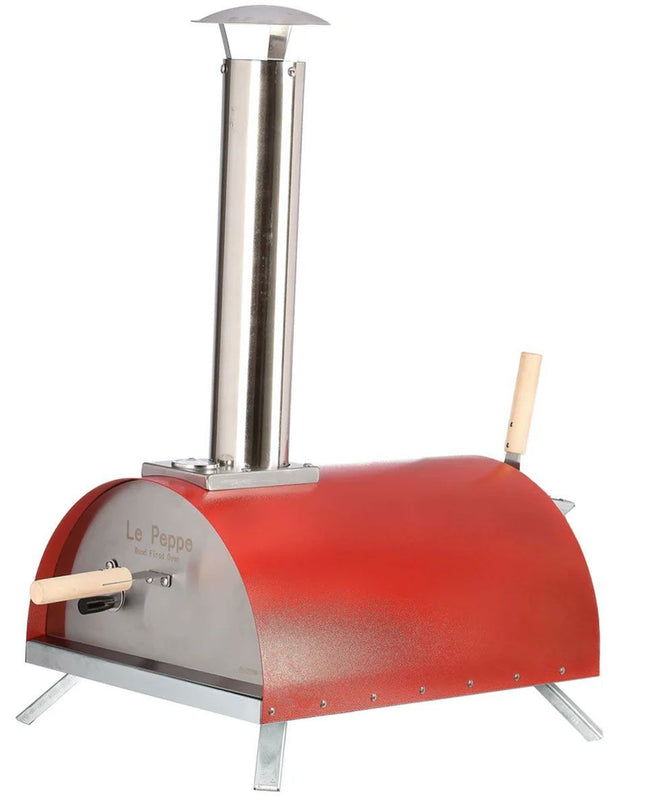 WPPO Le Peppe Portable Wood Fired Pizza Oven with Peel Red