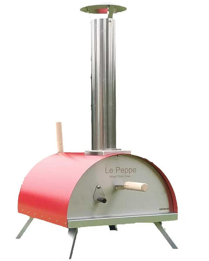 WPPO Le Peppe Portable Wood Fired Pizza Oven with Peel Red