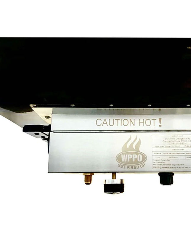 WPPO Dual Fueled 25-Inch Wood & Gas Fired Pizza Oven with Cart - Red