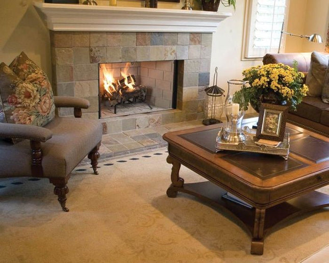 Superior 43-Inch Radiant Grey Stacked Wood Burning Fireplace