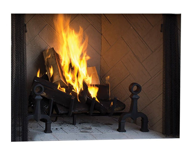 Superior 42-Inch White Herringbone Radiant Wood Burning Fireplace